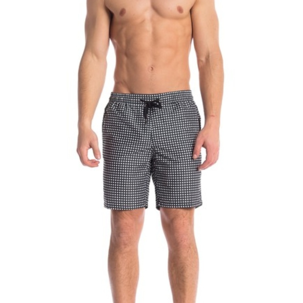 Beach Bros Gingham Style Swim Trunks